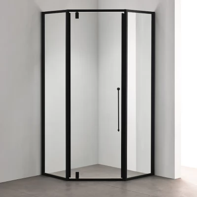 Cabină de duș LiniaH2O Calabria 1000x1000x1900 6/5 mm negru