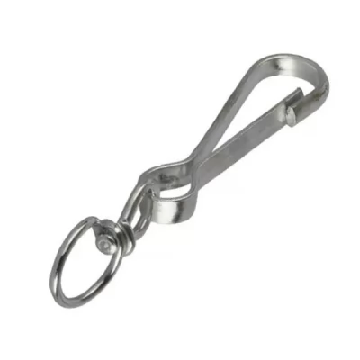 Carabina cu inel 70mm placata cu zinc alb -thumb-2