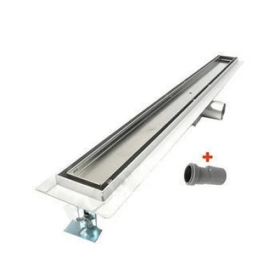 Rigola de dus lineara set D50 x 90 tile insert fara grila sub teracota FLH40-A2 C16 500 x 70mm-thumb-2