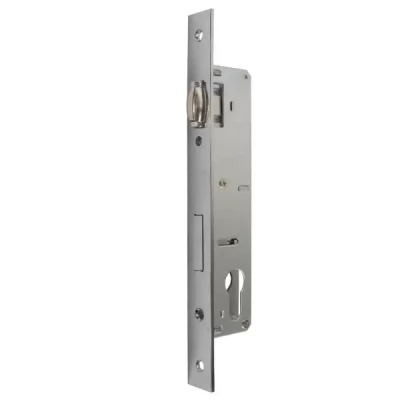 Broasca ingropata usa aluminiu 174x51x14mm, inchidere cu bila sub cilindru, backset 35mm