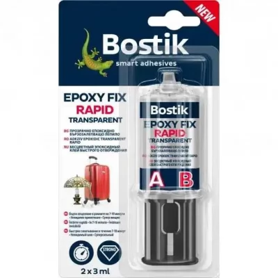 Adeziv Epoxy Fix Rapid Transparent 2x3ML Bostik