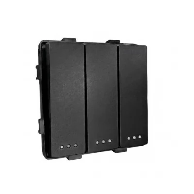 Intrerupator mecanic, NEGRU, simplu, 3 clape / 16A / Caligate