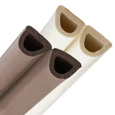 Banda de etansare autoadeziva pentru usi si ferestre, profil "D" 12x10mm, 50m, negru