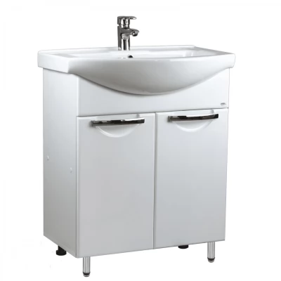 Dulap baie Delfin alb basic cu 2 uși-750mm