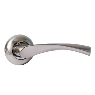 Maner pentru usa P01, p/u usi interne, aluminiu, baza rotunda, culoarea nichel satinat