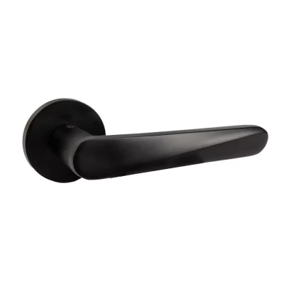 Maner pentru usa P12 Slim, p/u usi interne, aluminiu, baza rotunda, culoarea nichel satinat