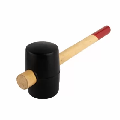 Ciocan din cauciuc negru 0.900kg cu maner din lemn 