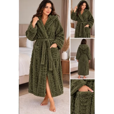 Halat plusat cu gluga unisex marimea M (к/п)