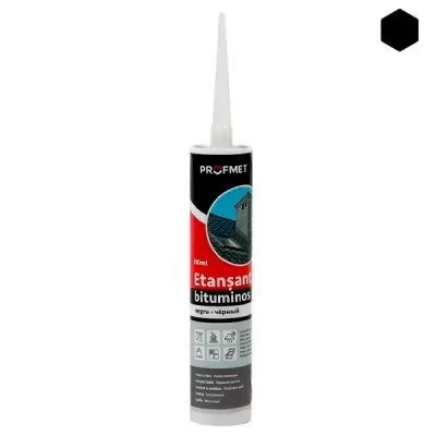 Etansant bituminos cu fibre 310ml, negru