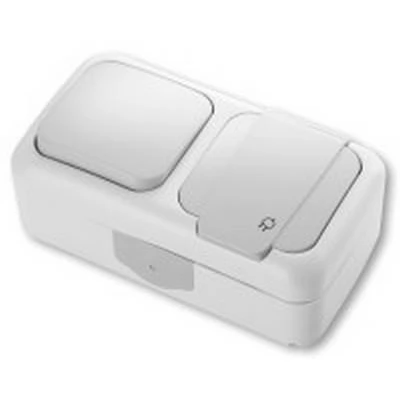 Intrerupator 1kl+Priza ordin imp+capac aplic Palmiye