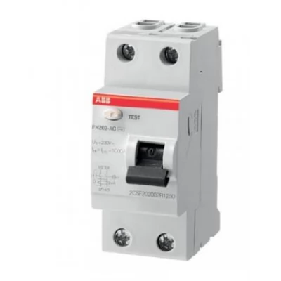 Intrerupator diferential 2P 25A 30mA tip AC FH202 ABB