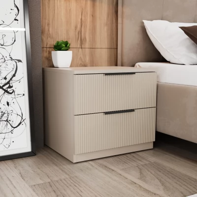 Noptiera Bayro Murano 550x500x450 Positano gri piatra