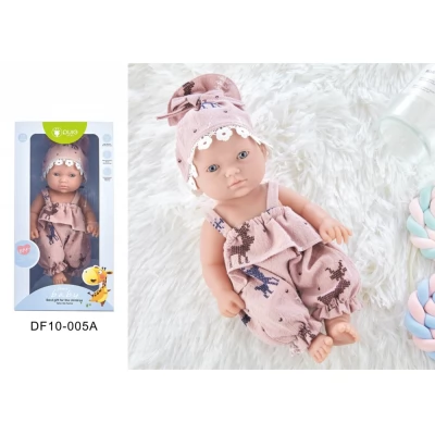 Păpușă din vinil „Pure Baby” 25cm în salopetă DF10-005A