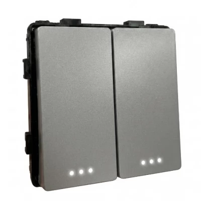 Intrerupator mecanic, GRI, simplu, 2 clape / 16A / Caligate