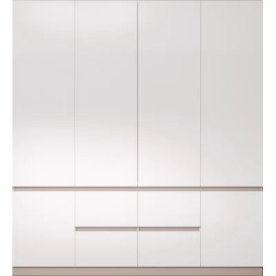 Dulap pentru haine Bayro Harmony 2000x2200x550 cu sertare gri piatra