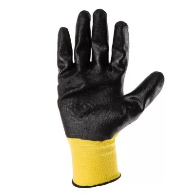 Manusi din poliester galbene acoperire nitri C
