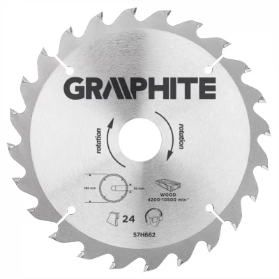 Disc circular pt lemn, d185x30mm 48 dinti