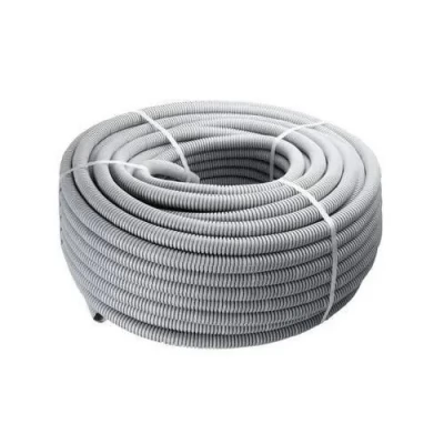 Tub gofrat d25mm 750N cu sonda 50m gri Mutlusan