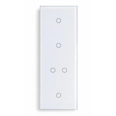 Intrerupator touch ALB, 1 clapa + 1 clapa + 2 clape + 1 clapa 1 way / 300w / 86x299mm / Caligate