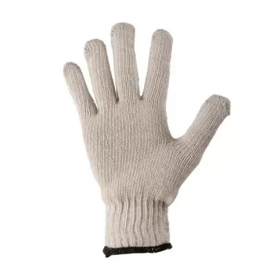 Manusi PVC albe bumbac fara puncte