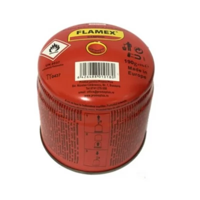 Butelie gaz cu valva 190g Flamex