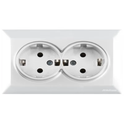 CANDELA priza 2P+E alb Mutlusan 