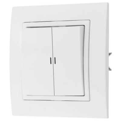 Intrerupator 2P+led alb УЮТ СВПР