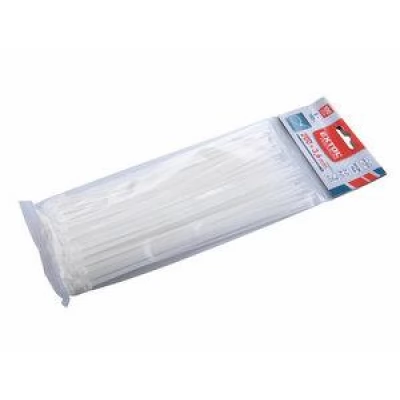 Colier pt cablu, 200x3,6mm 100 buc alb