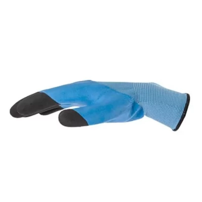 Manusi din poliester albastre, acoperirespuma albastru -thumb-2