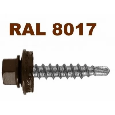 Surub autoforant p/u metal RAL 8017, 4,8x25_20 buc. WFS-thumb-3