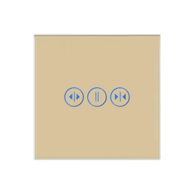 Întrerupător smart GOLD din sticlă, pt rulouri, cu WiFi. L+N. 86x86mm / Caligate-thumb-2