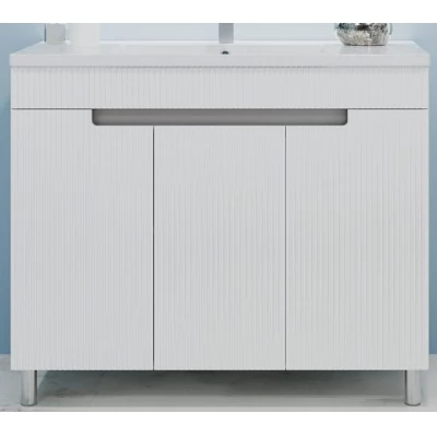Dulap pentru baie pe pardoseală Bayro Positano DUO sub lavoar Argo/Allegro 1000 alb mat