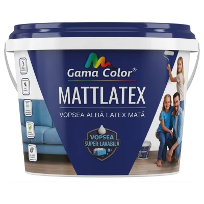 Vopsea acril "Color Mattlatex" Gama Color rezistent la spalare 14kg