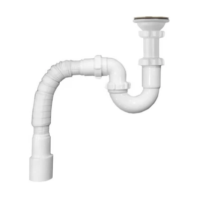 Sifon 1 1/2*40/50 lung cu grila de metal