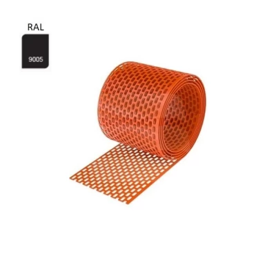 EUROVENT Grila ventilare 100mmx5m, Negru, RAL9005