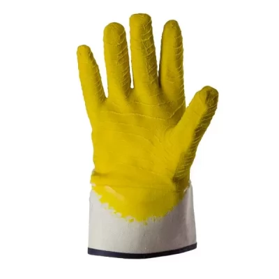 Manusi impregnate partial cu latex, manseta fixa 10"