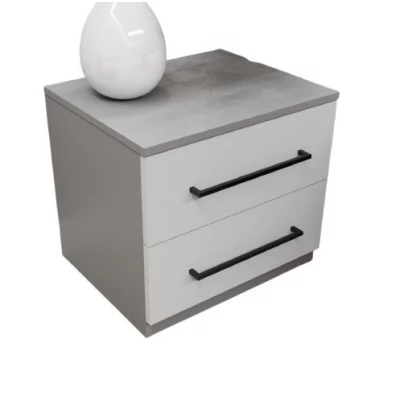 Noptiera Bayro Serenity 550x500x450 gri asfalt front gri