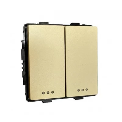 Intrerupator mecanic, GOLD, CAP SCARA, 2 clape / 16A / Caligate