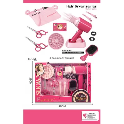 Set de frizerie cu uscator de par cu lumina