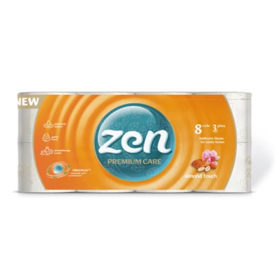 Hîrtie igienică 3 str. 1*8 almond touch ZEN 