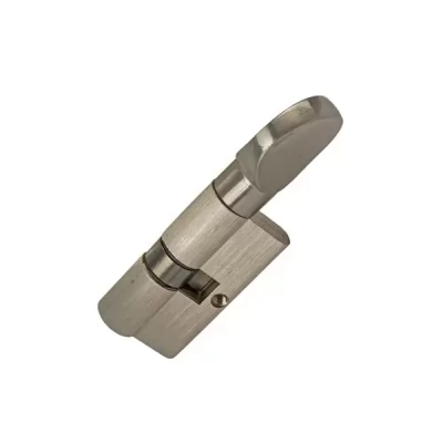 Cilindru siguranta_ 60mm(30/30)_seria 100_cheie-buton_corp zinc_culoare nichel satin_5 chei