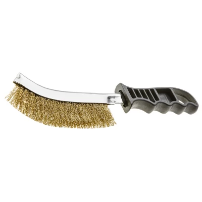 Perie de sarma din alama maner din plastic. 240 mm.