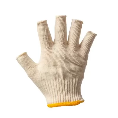 manusi-din-bumbac-si-poliester-albe-cu-manseta-galbena-tricotata-manusi-fara-degete-8quot-m-thumb-2