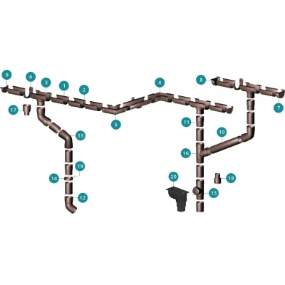 125/90 8019 Teu racord jgheab PLASTIC GAMRAT maro-thumb-3