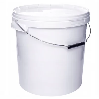 Caldare cu capac 20l alb BIS4 miner din metal
