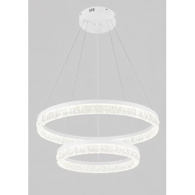 Lustra LED HJT L77262/600+400 WH 112W DIM D600*H150 