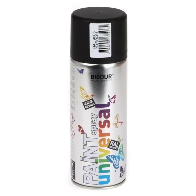 Spray vopsea Biodur 9005 Negru Lucios 400ml