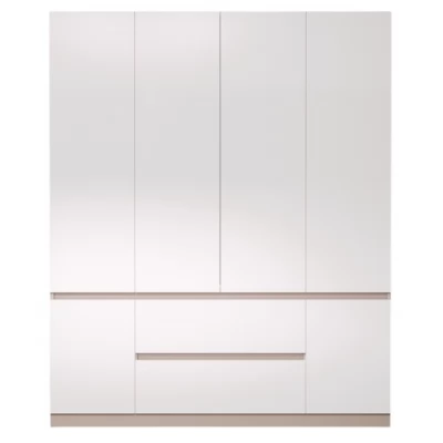 Dulap pentru haine Bayro Harmony 1800x2200x550 cu sertare gri piatra