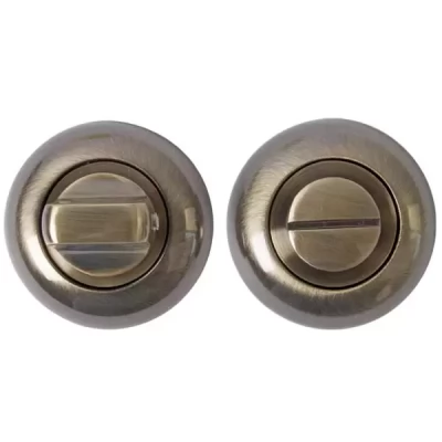 Rozeta cu bloc.ator rotitor, baza rotunda, aluminiu, culoarea bronz antic
