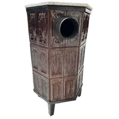 SOBA 3 Rinduri tip HEX cu marmura maro-thumb-4